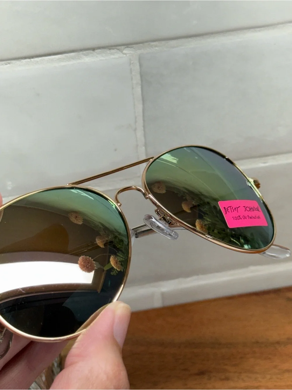 Betsey Johnson Aviators NWT- Gold Frame